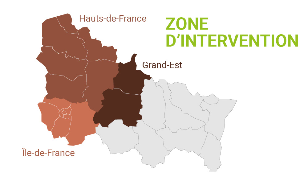 Zone d'intervention de Certy'Sol Zone d'intervention de Certy'Sol